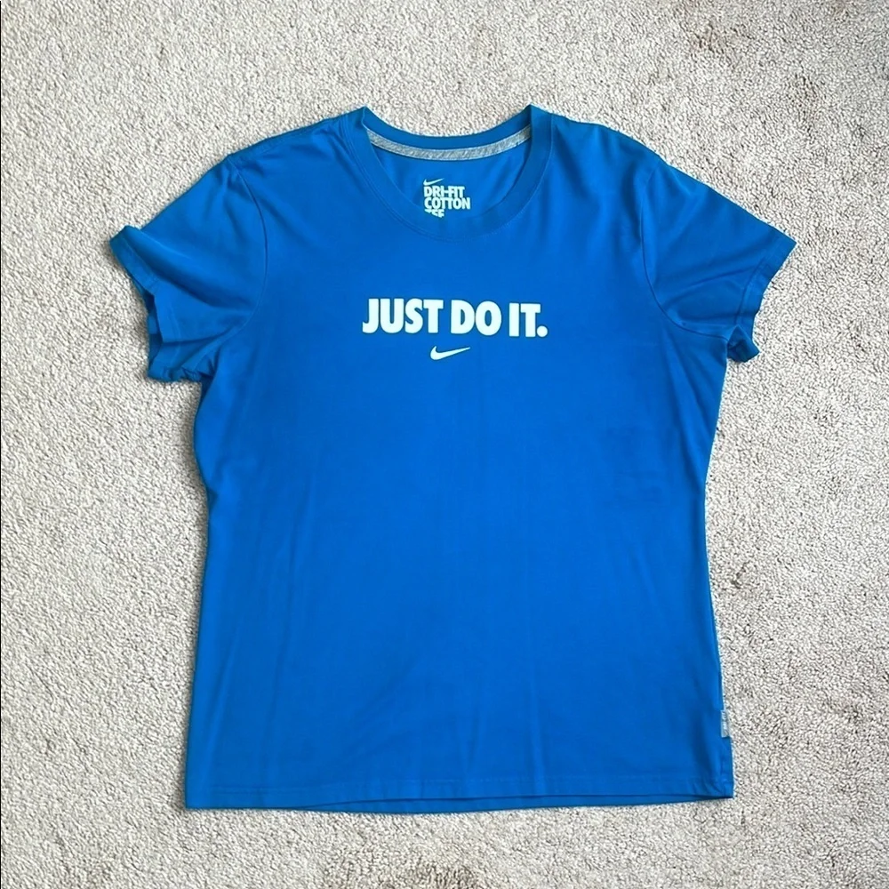 Nike Blue 'Just Do It' Kids Tee